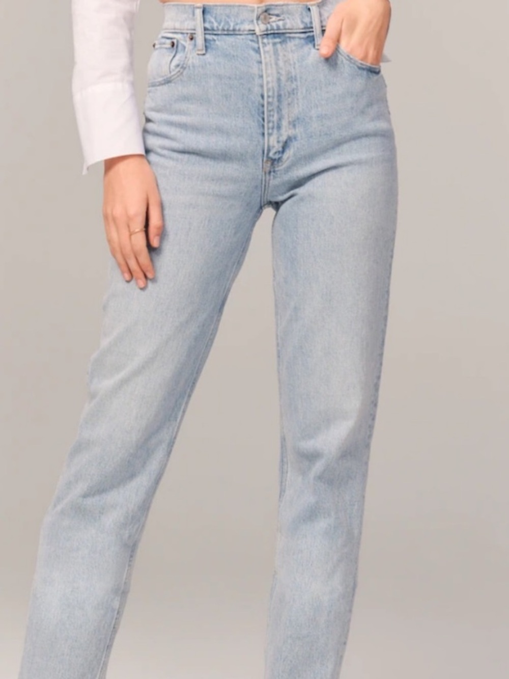 Ultra High Straight Women's Jeans - Light Blue
